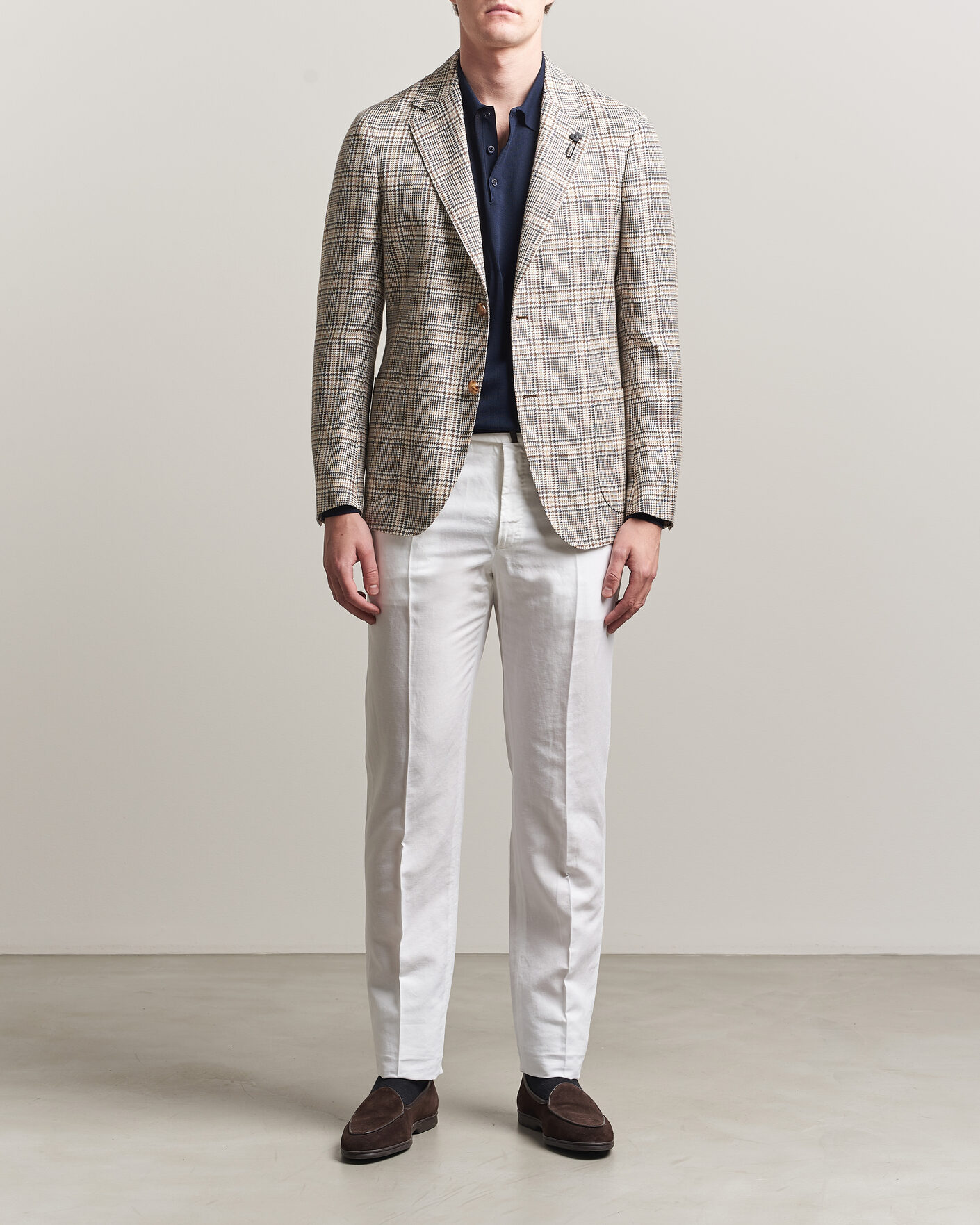 Herre | Bukser | Incotex | Regular Fit Chinolino Trousers White
