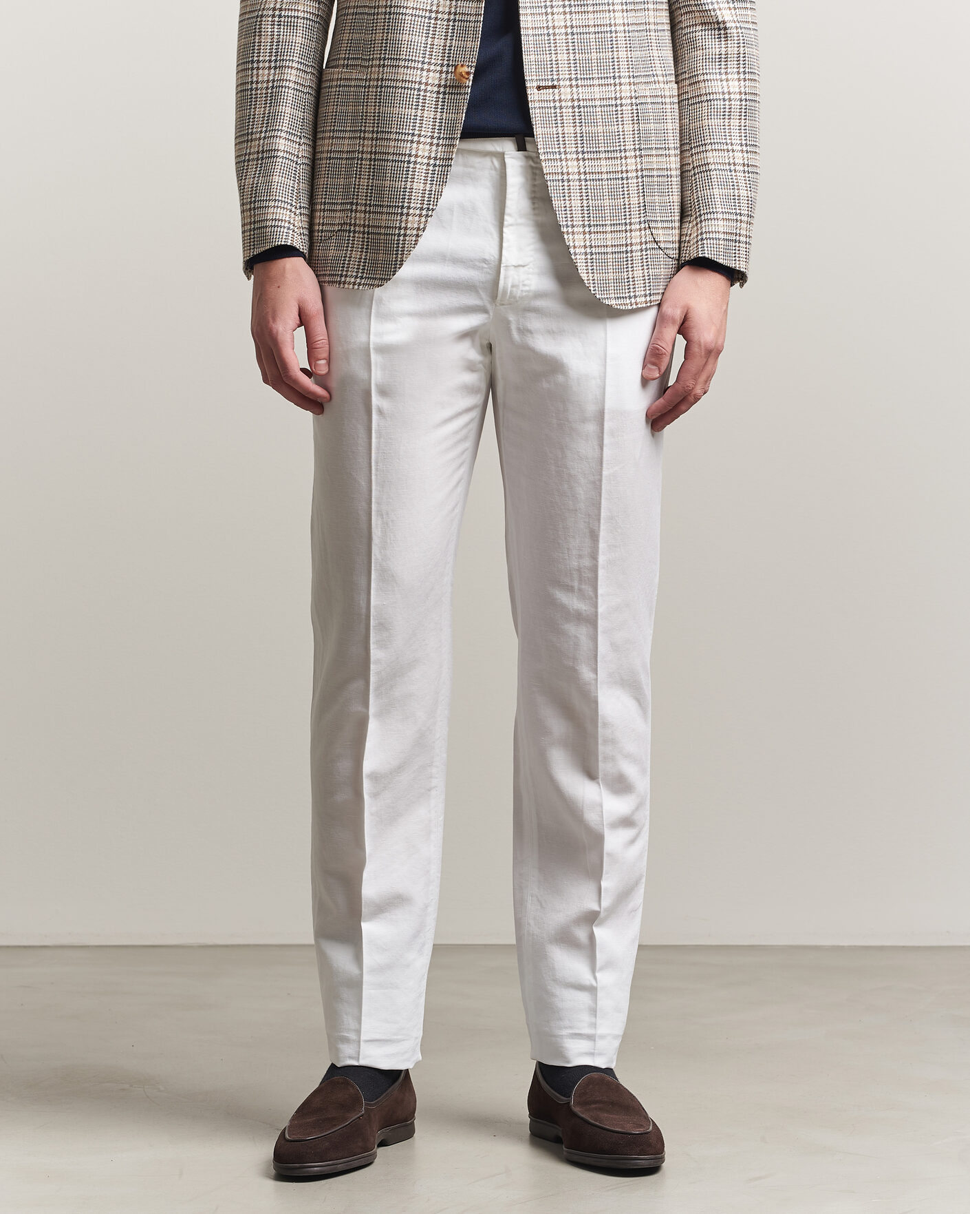 Herre | Bukser | Incotex | Regular Fit Chinolino Trousers White