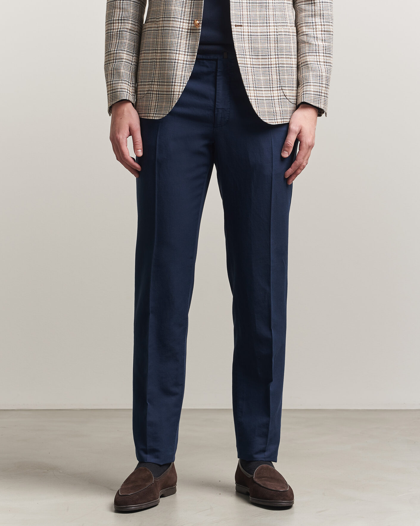 Herre | Bukser | Incotex | Regular Fit Chinolino Trousers Navy
