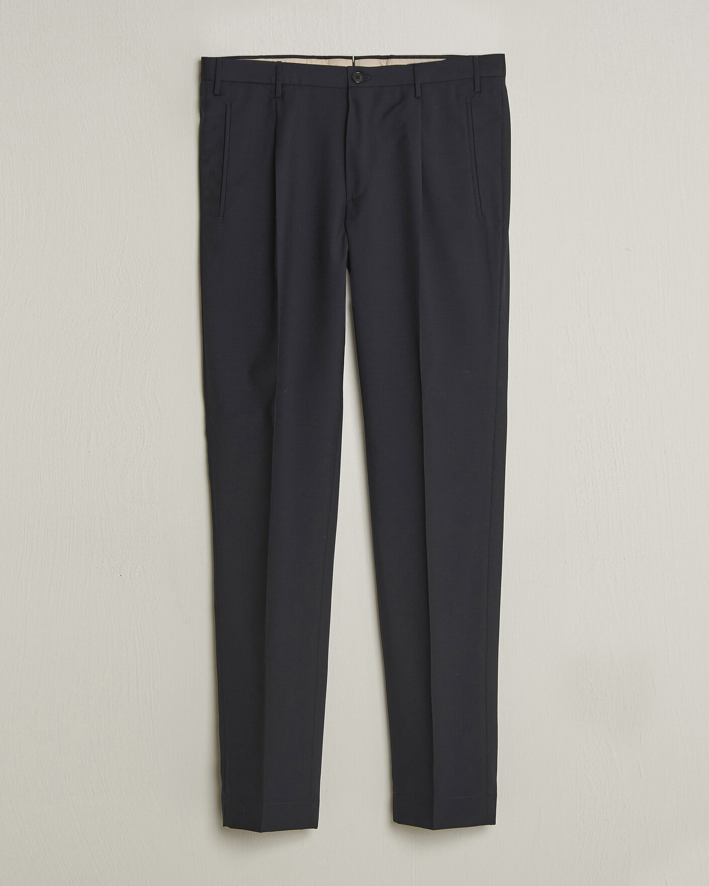 Herre | Bukser | Incotex | Regular Fit Super 100s Wool Pants Blue