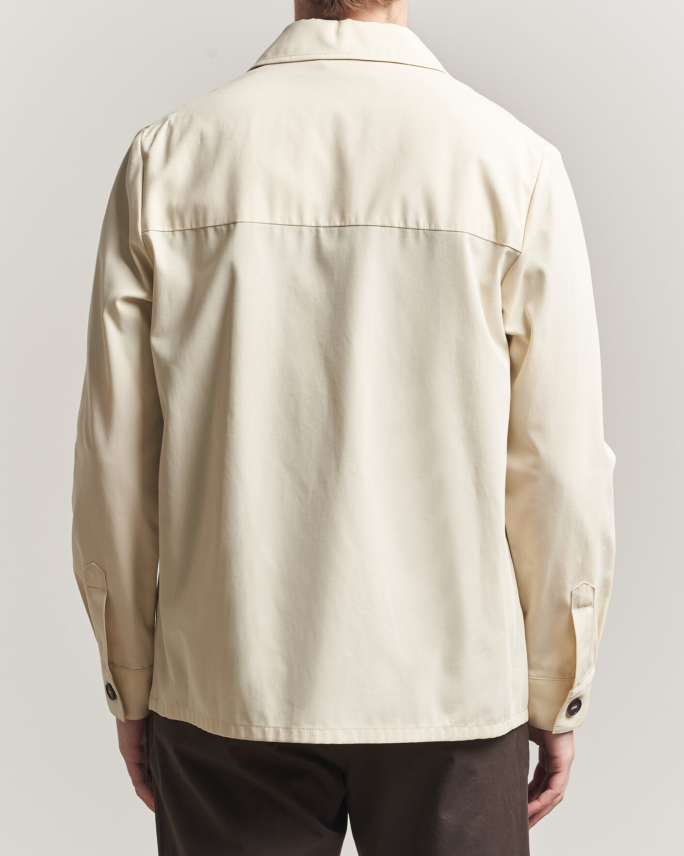 Herre | Skjorter | Incotex | Ice Cotton Twill Overshirt Natural