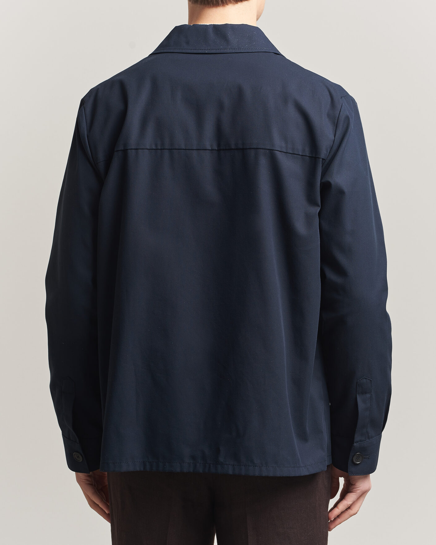 Herre | Skjorter | Incotex | Ice Cotton Twill Overshirt Navy
