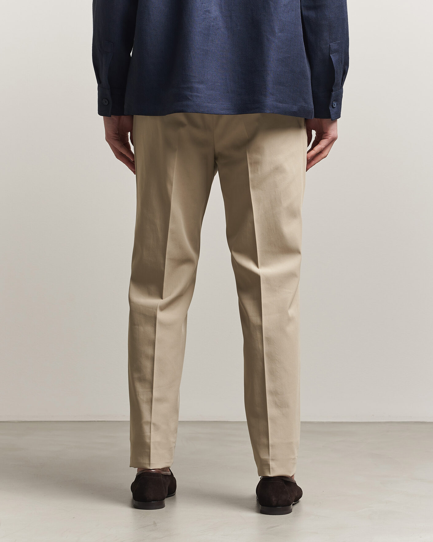 Herre | Bukser | Incotex | Ice Cotton Twill Pants Sand