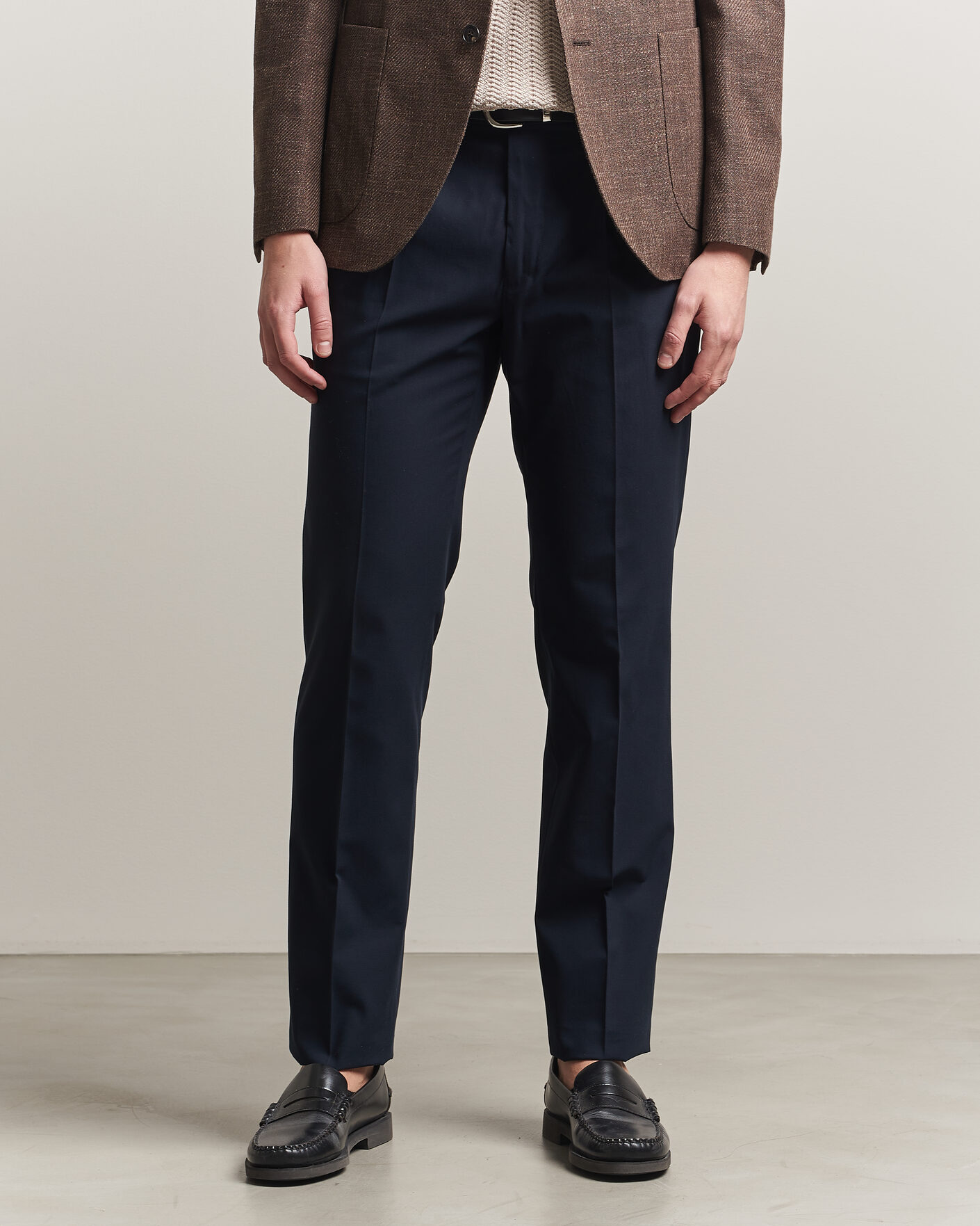 Herre | Bukser | Incotex | Ice Cotton Twill Pants Navy