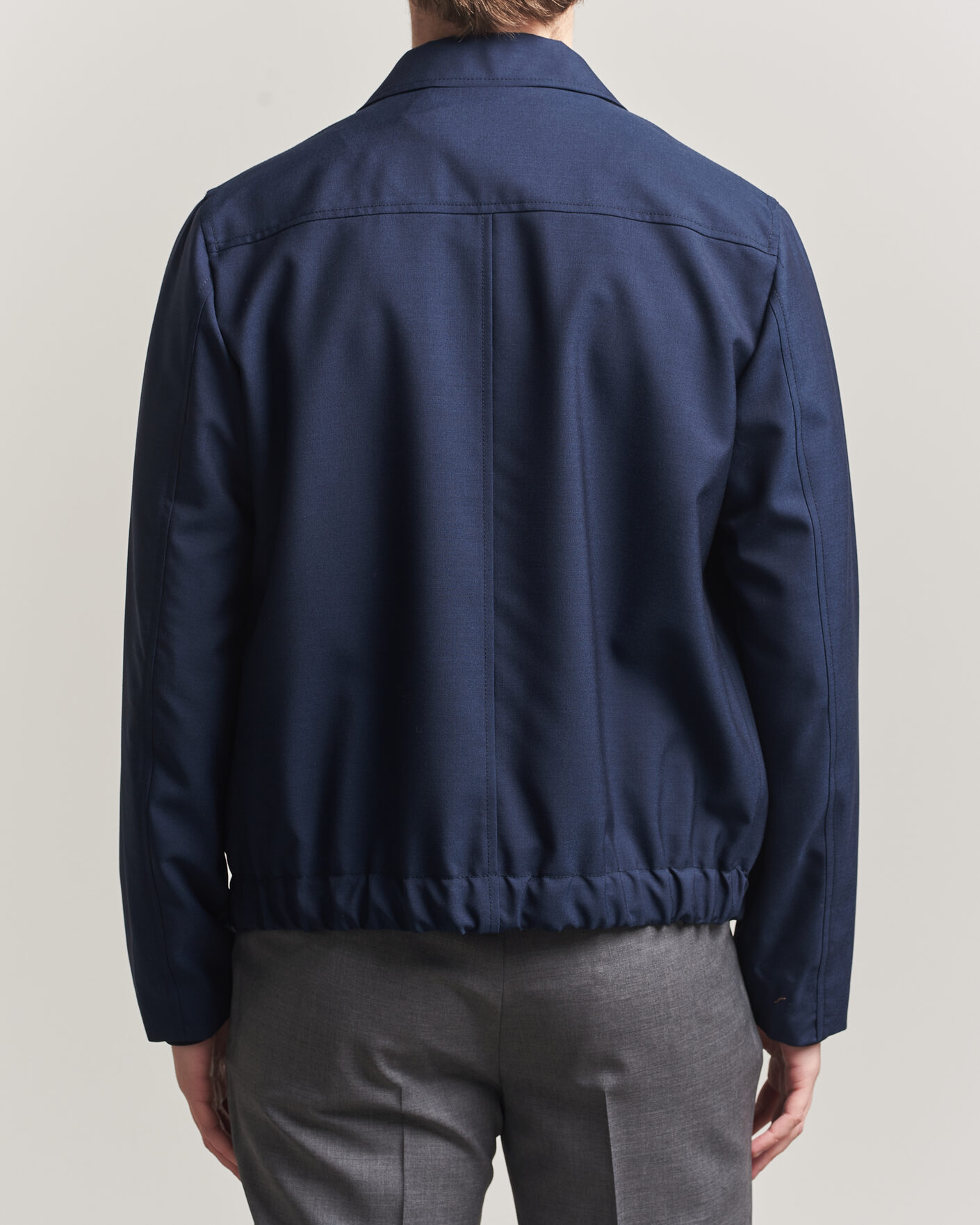 Herre | Jakker | Incotex | Primo Wool Shirt Jacket Navy