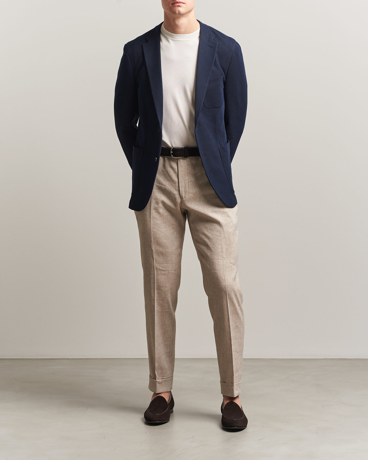 Herre | Blazere & jakker | Incotex | Unconstructed Jersey Blazer Navy