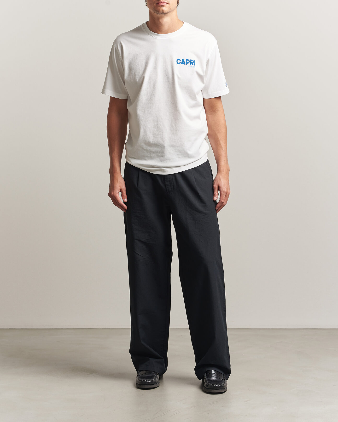 Herre | T-Shirts | MC2 Saint Barth | Back Printed Cotton T-Shirt Capri Summer