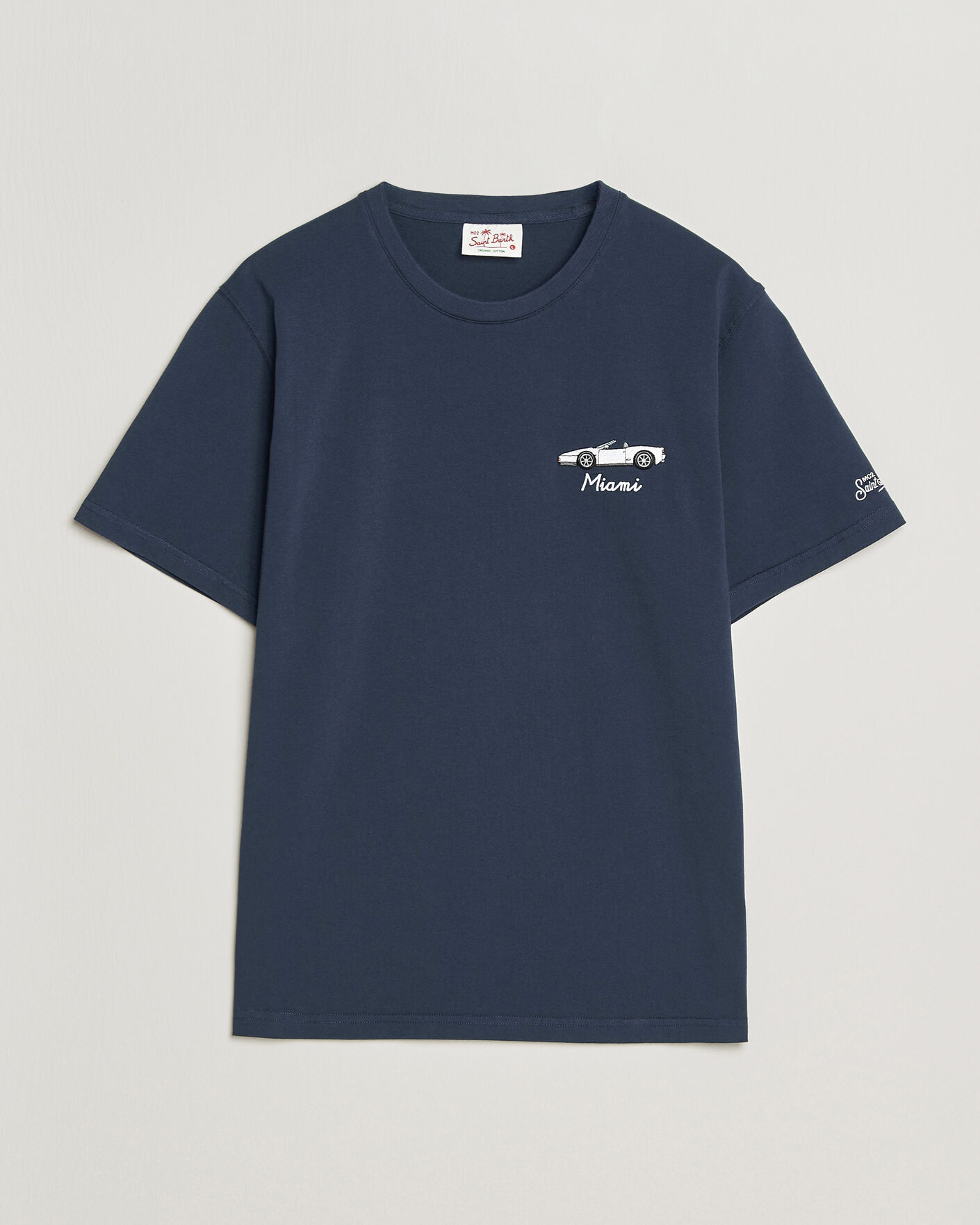 Herre | T-Shirts | MC2 Saint Barth | Printed Cotton T-Shirt Car Miami