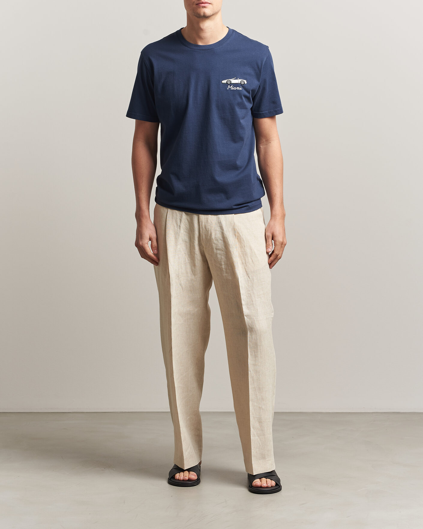 Herre | T-Shirts | MC2 Saint Barth | Printed Cotton T-Shirt Car Miami