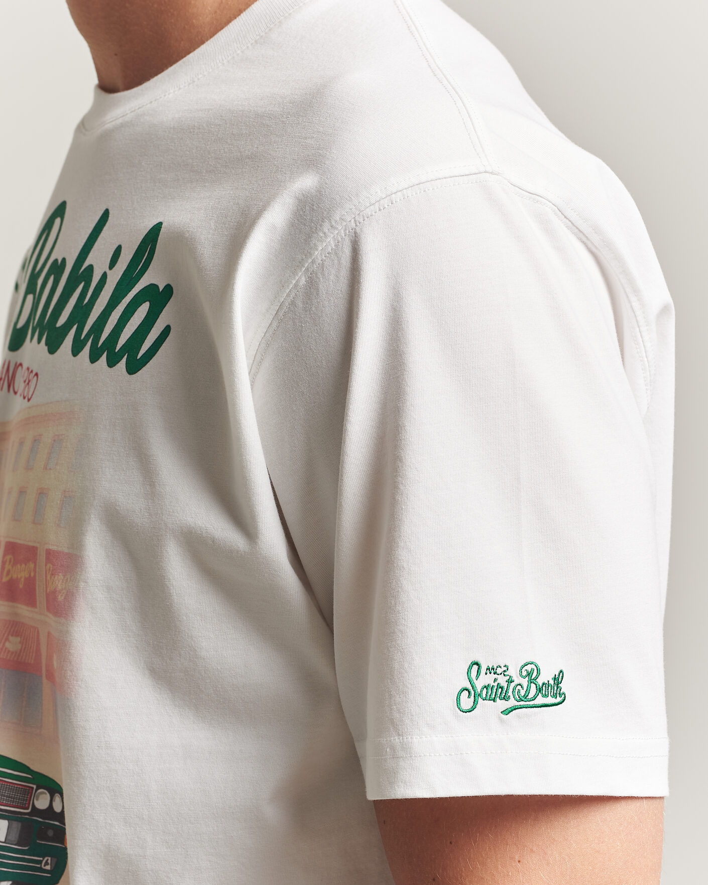 Herre | T-Shirts | MC2 Saint Barth | Printed Cotton T-Shirt San Babila Car
