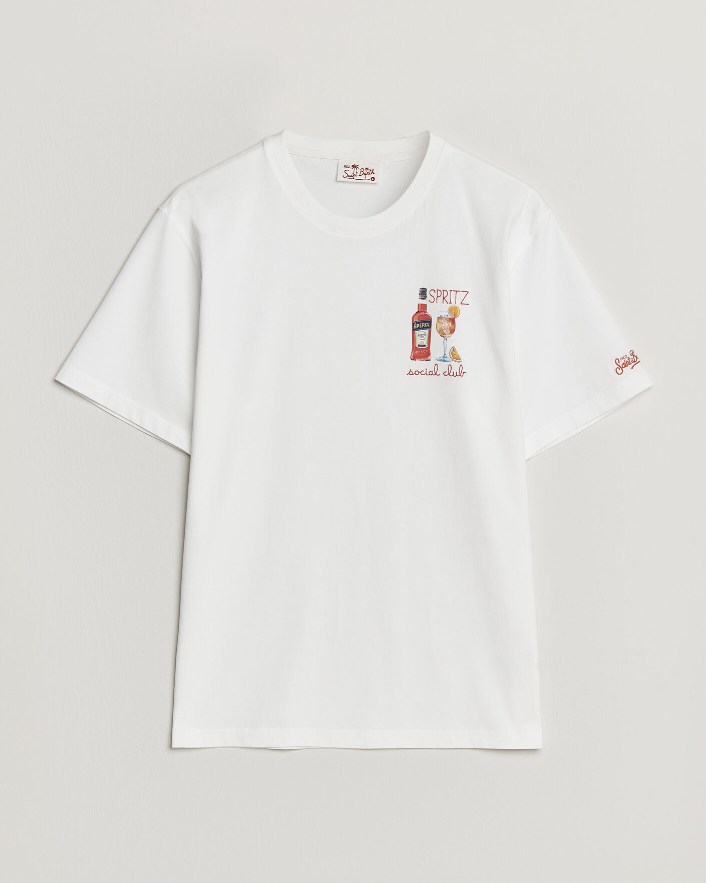 Herre | T-Shirts | MC2 Saint Barth | Printed Cotton T-Shirt Social Spritz