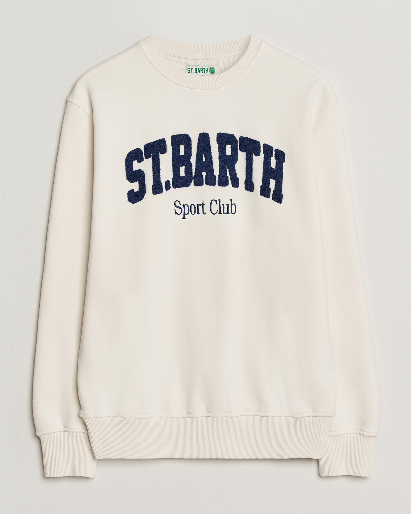 Herre | Trøjer | MC2 Saint Barth | Terry Cotton Logo Sweatshirt Off White