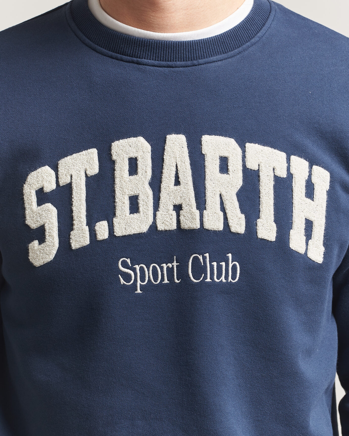 Herre | Trøjer | MC2 Saint Barth | Terry Cotton Logo Sweatshirt Navy
