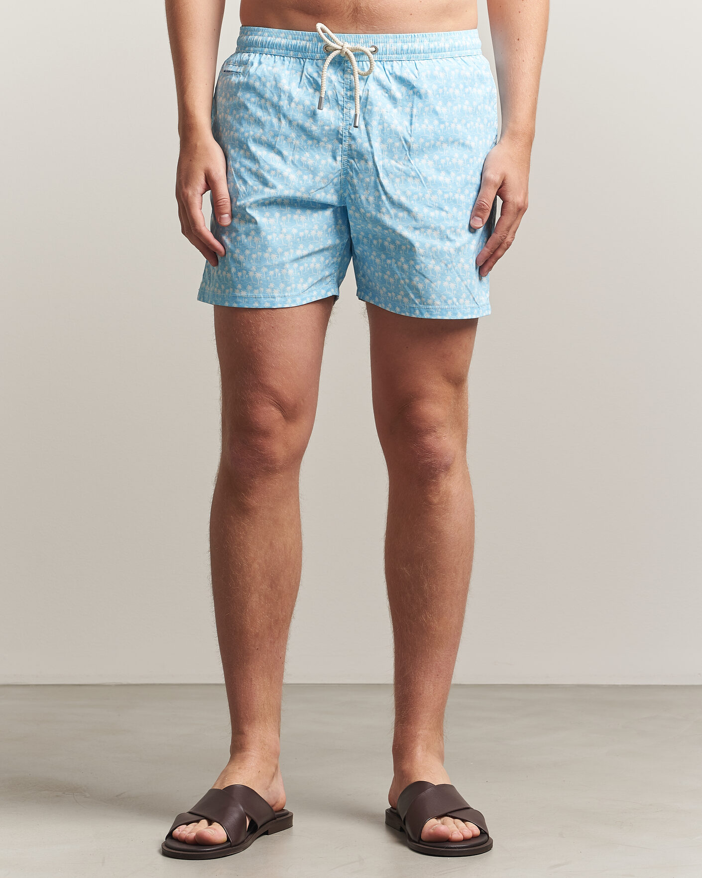 Herre | Badebukser | MC2 Saint Barth | Printed Swim Shorts Blue Palms