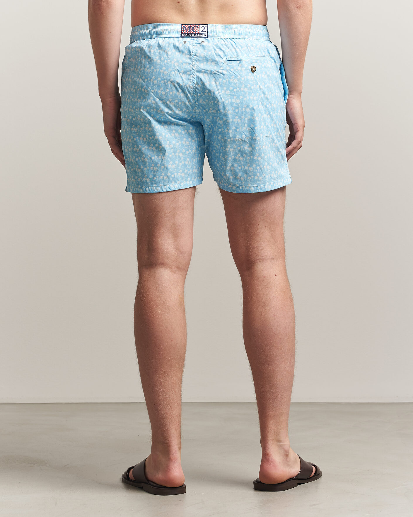 Herre | Badebukser | MC2 Saint Barth | Printed Swim Shorts Blue Palms