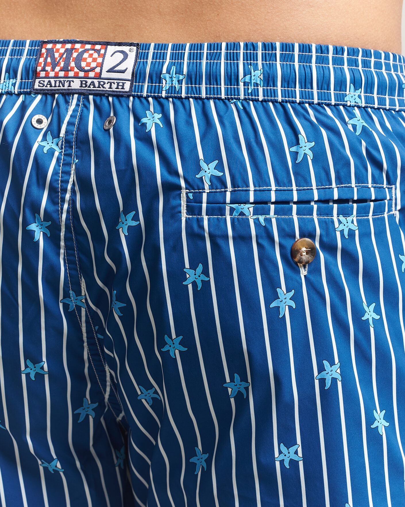 Herre | Badebukser | MC2 Saint Barth | Printed Swim Shorts Blue Starfish