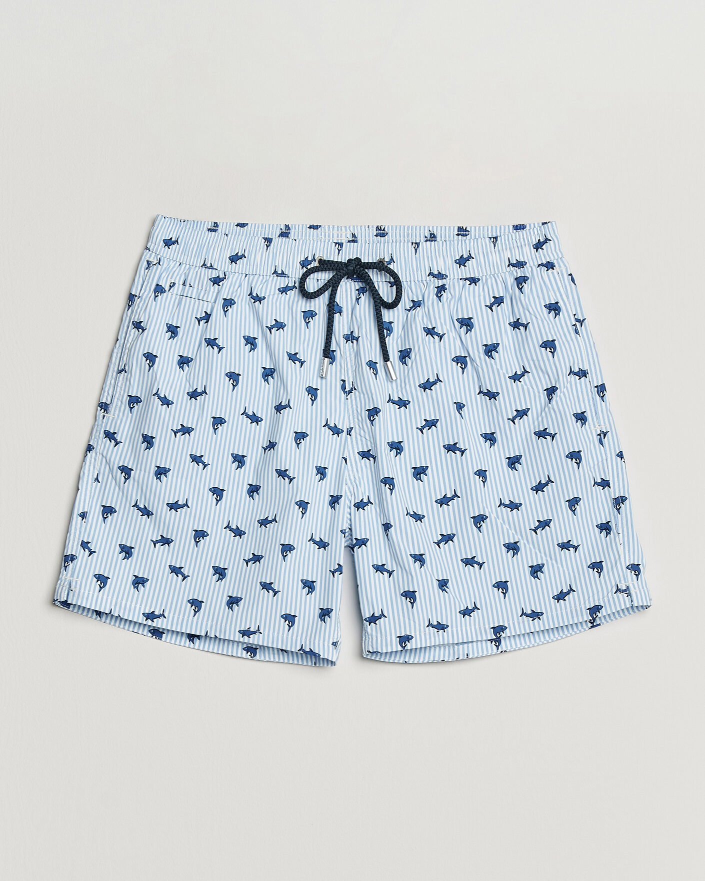 Herre | Badebukser | MC2 Saint Barth | Printed Swim Shorts Blue Sharks