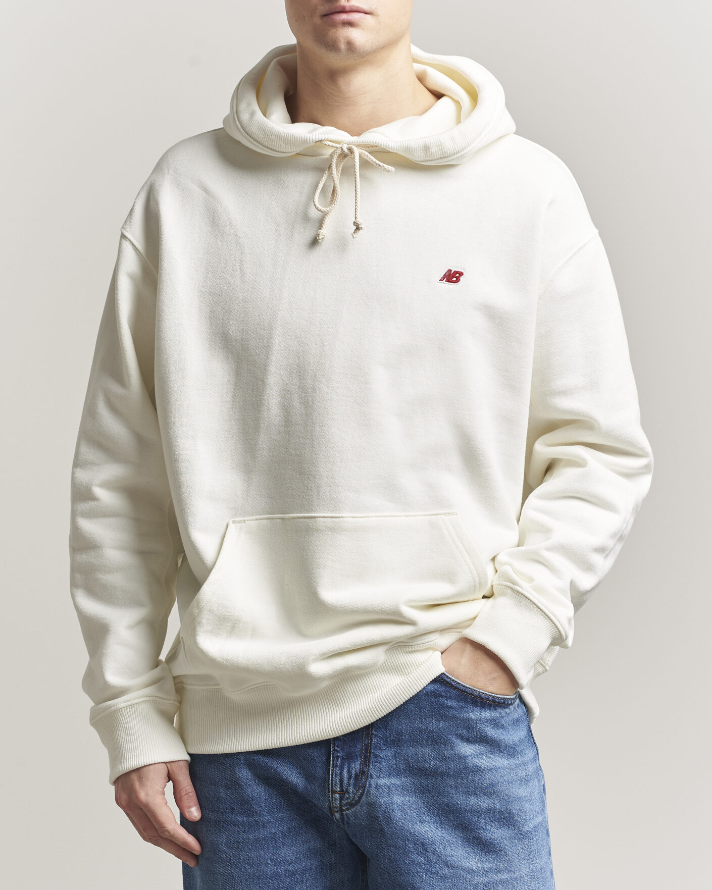 Herre | Trøjer | New Balance | Made In USA Core Hoodie Sea Salt