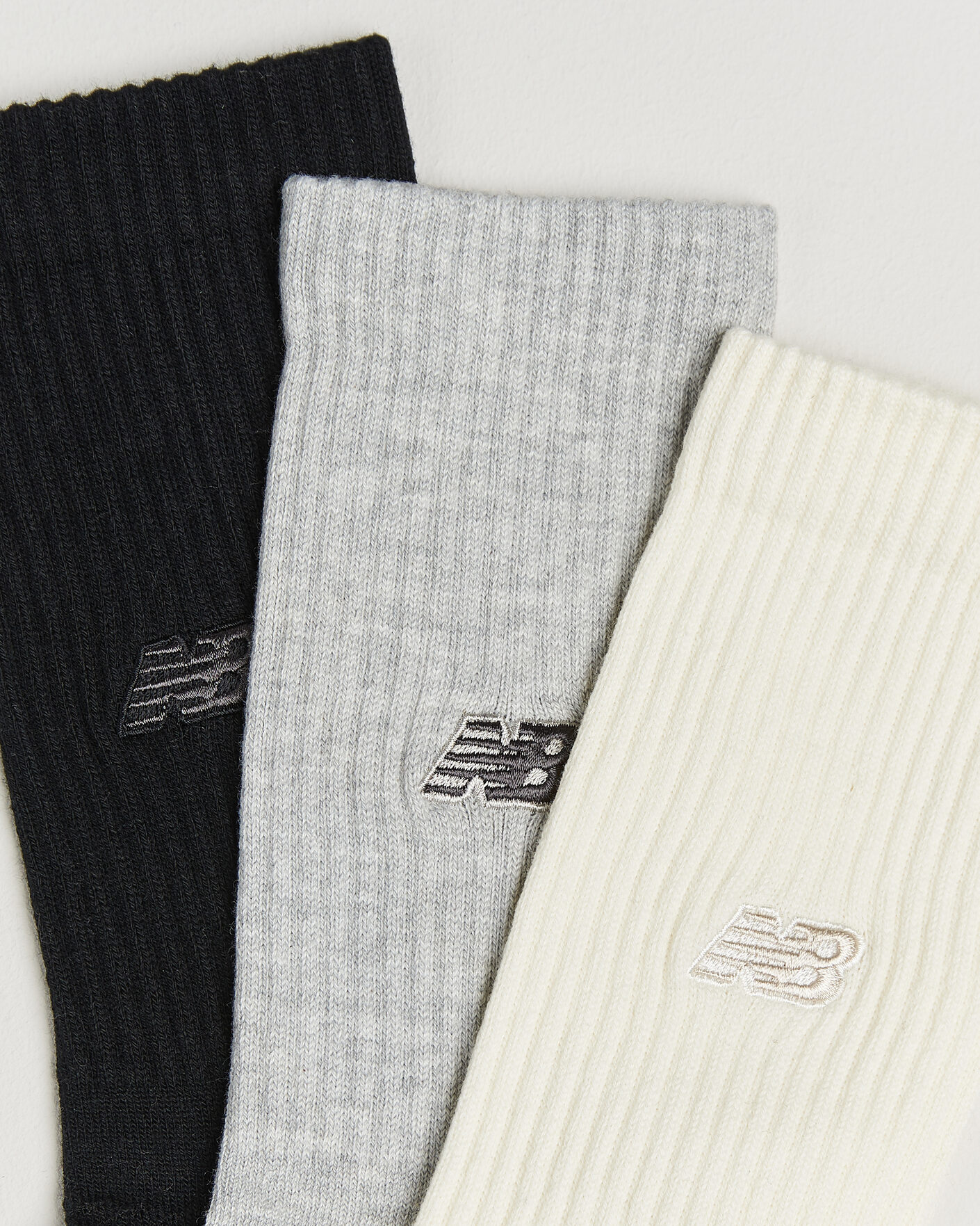 Herre | Undertøj | New Balance | 3-Pack Active Premium Crew Socks Black/White/Grey