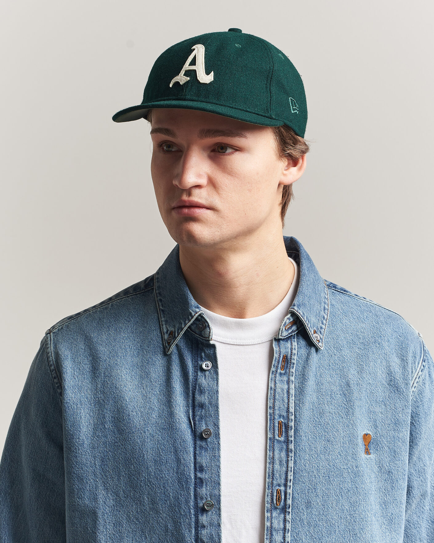 Herre | Hatte & kasketter | New Era | Retro Crown 9Fifty Melton Wool Cap Oakland Athletics