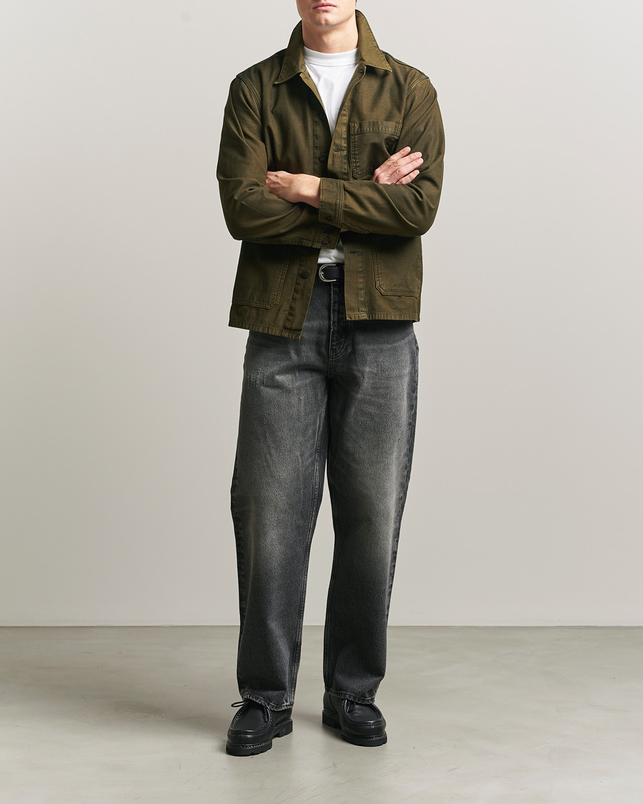 Herre | Skjorter | RRL | Asher Overshirt Washed Brown