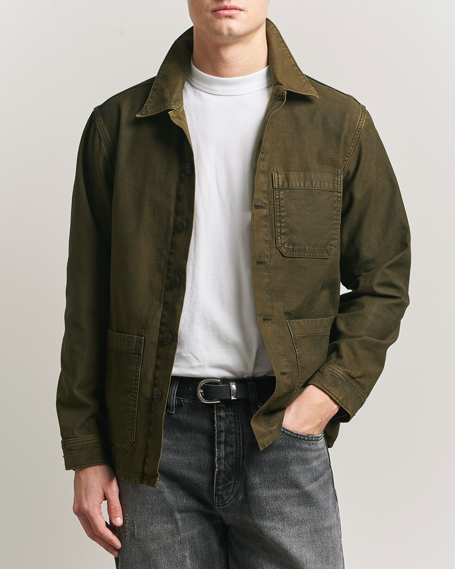 Herre | Skjorter | RRL | Asher Overshirt Washed Brown