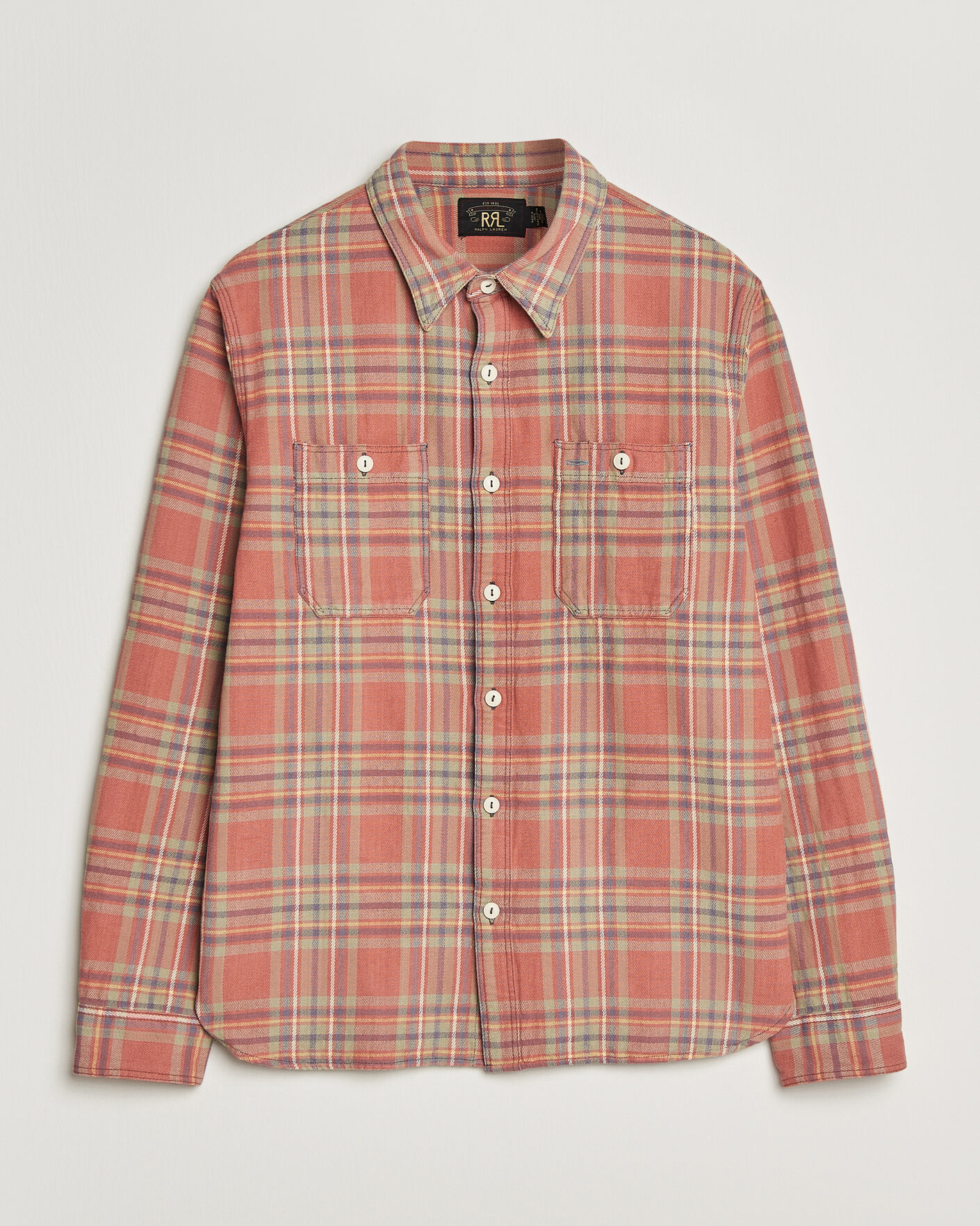 Herre | Skjorter | RRL | Cameron Double Pocket Shirt Red/Blue Check