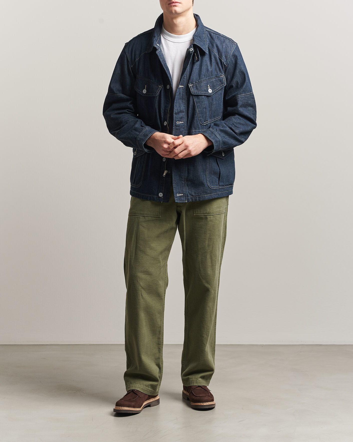 Herre | Jakker | RRL | Bannerman Denim Field Jacket Medium Wash