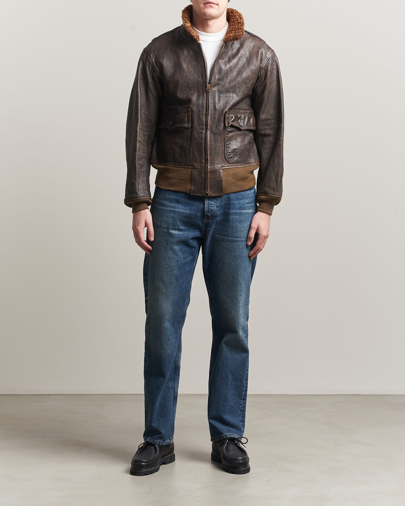 Herre | Jakker | RRL | Pratt Leather Jacket Vintage Brown