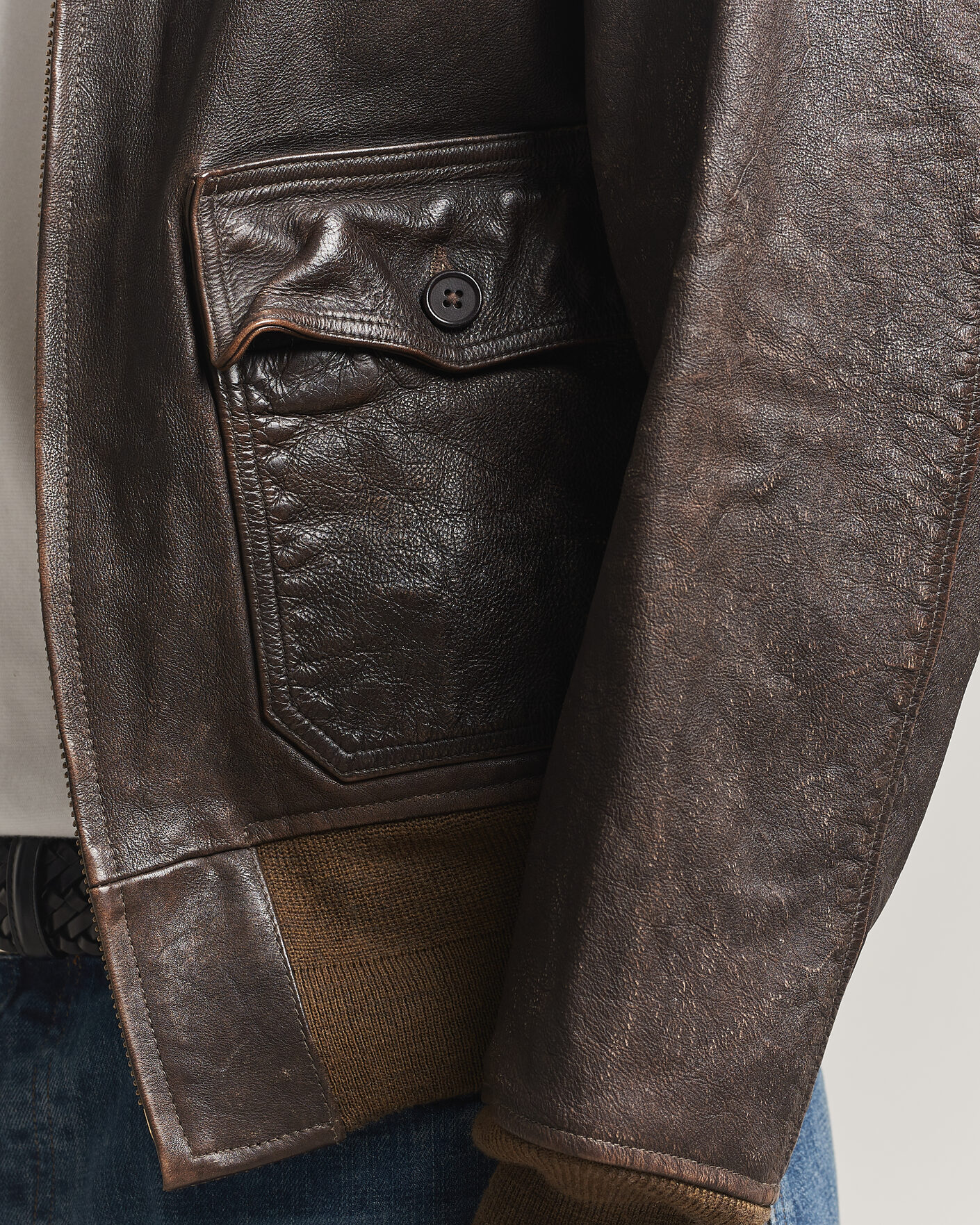 Herre | Jakker | RRL | Pratt Leather Jacket Vintage Brown