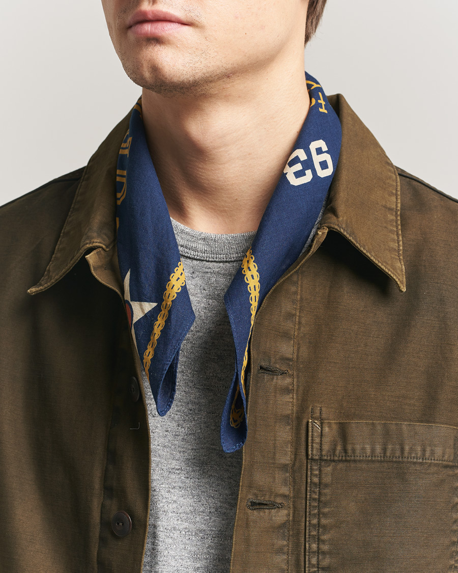 Herre | Lommeklude | RRL | Surplus Bandana Indigo/Gold