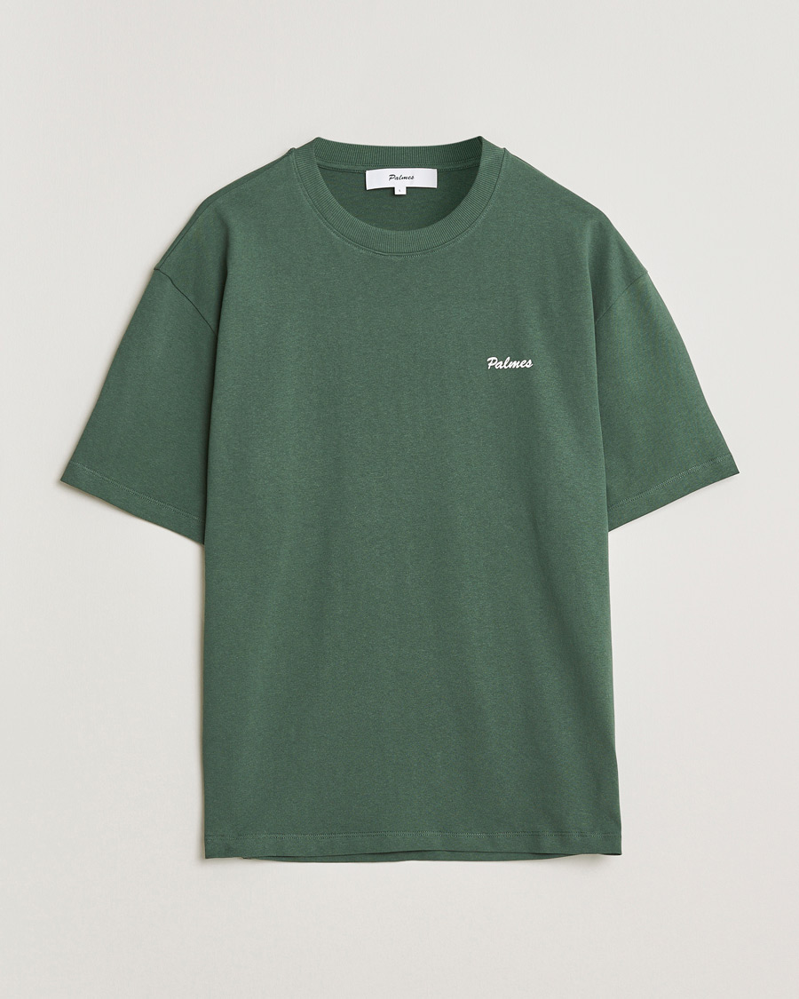 Herre | T-Shirts | Palmes | Stitch T-Shirt Dark Green