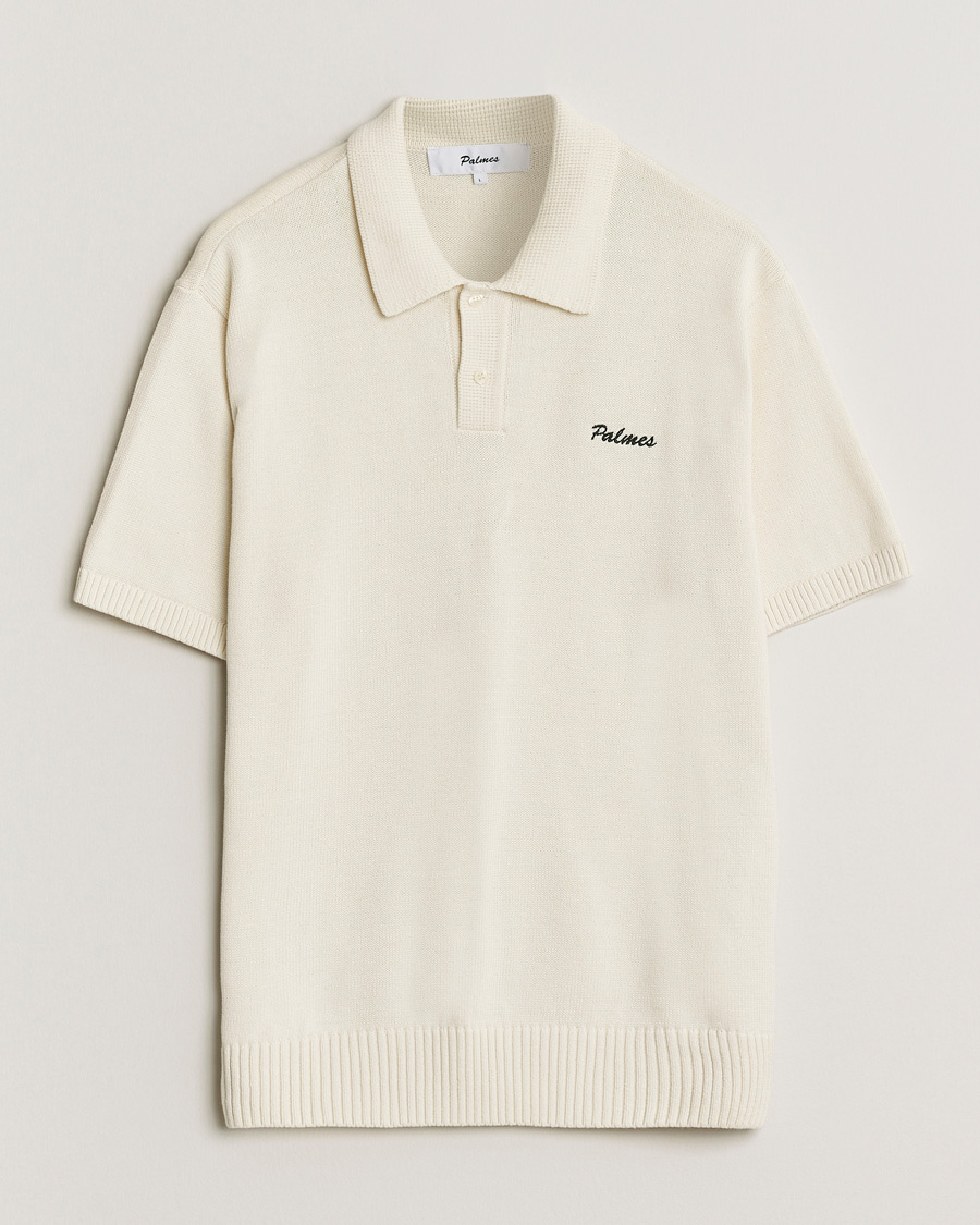 Herre | Polotrøjer | Palmes | Cotton Knit Polo Off White