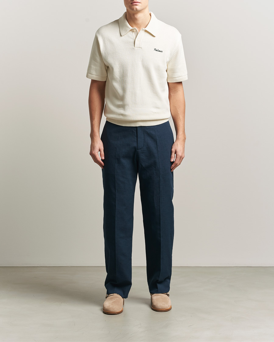 Herre | Polotrøjer | Palmes | Cotton Knit Polo Off White