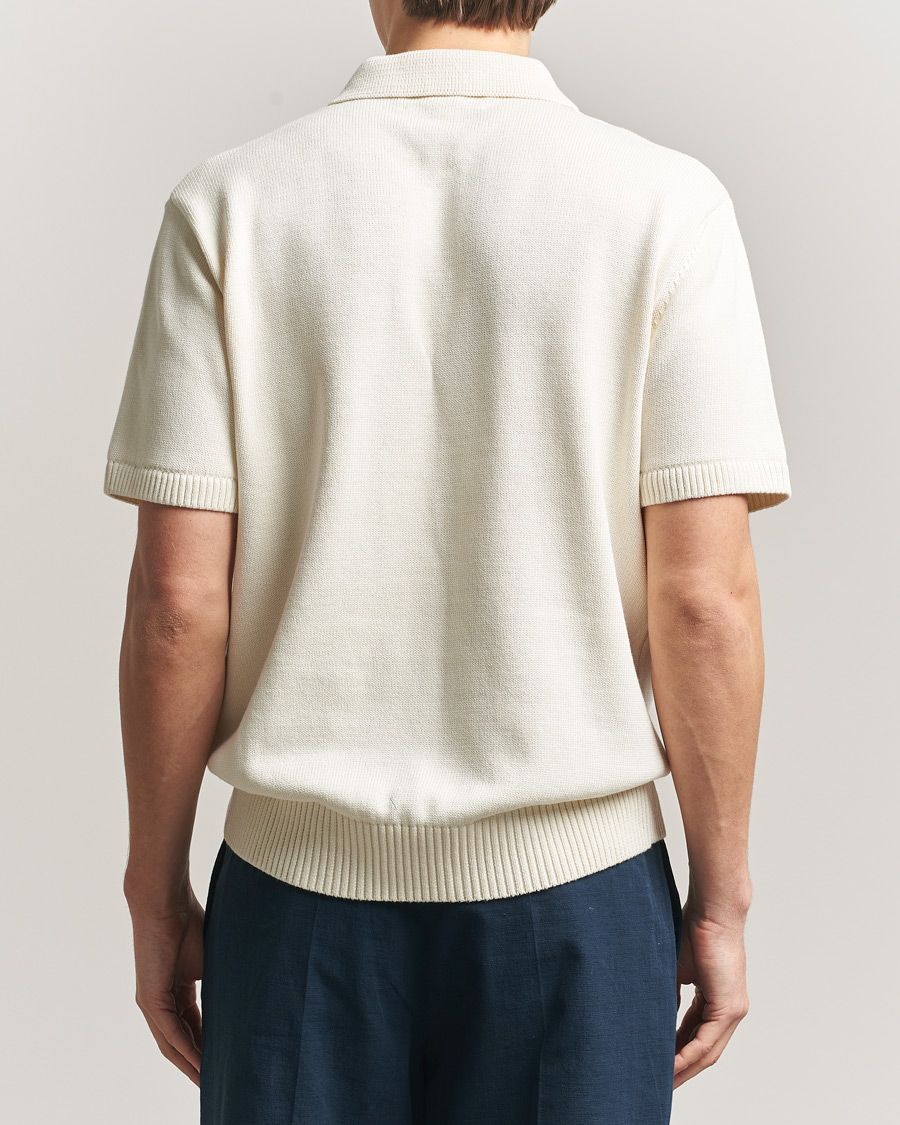Herre | Polotrøjer | Palmes | Cotton Knit Polo Off White