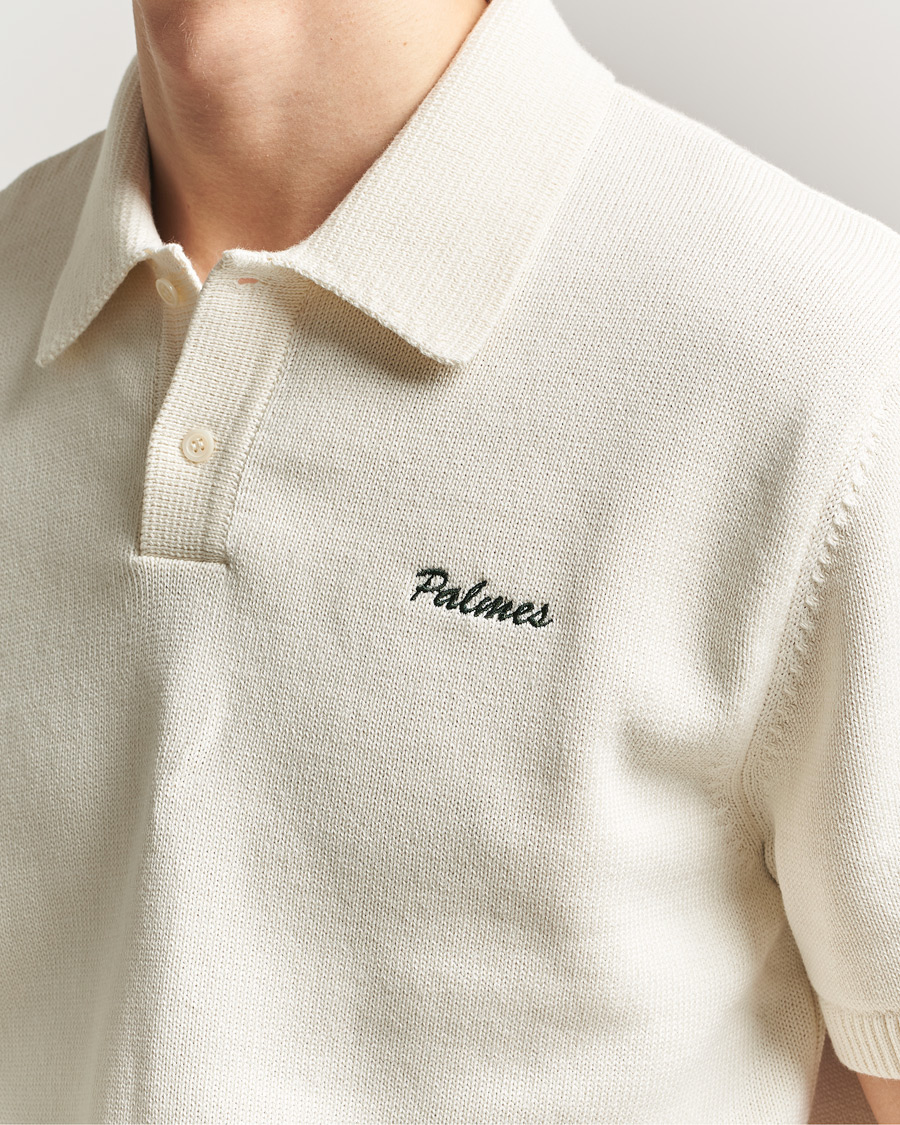 Herre | Polotrøjer | Palmes | Cotton Knit Polo Off White
