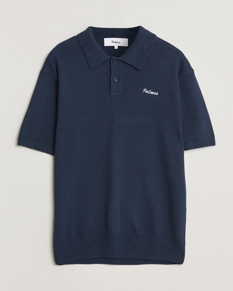 Herre | Polotrøjer | Palmes | Cotton Knit Polo Navy