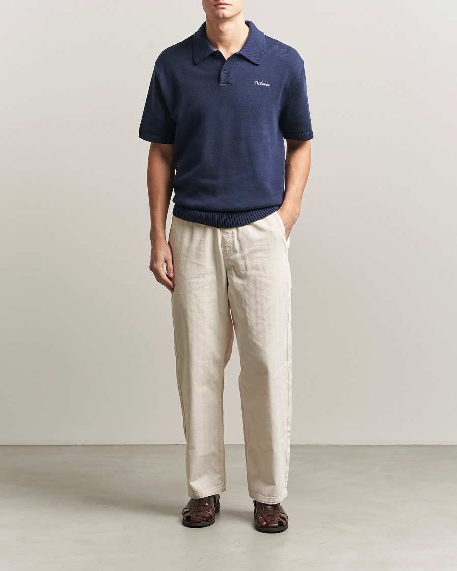 Herre | Polotrøjer | Palmes | Cotton Knit Polo Navy