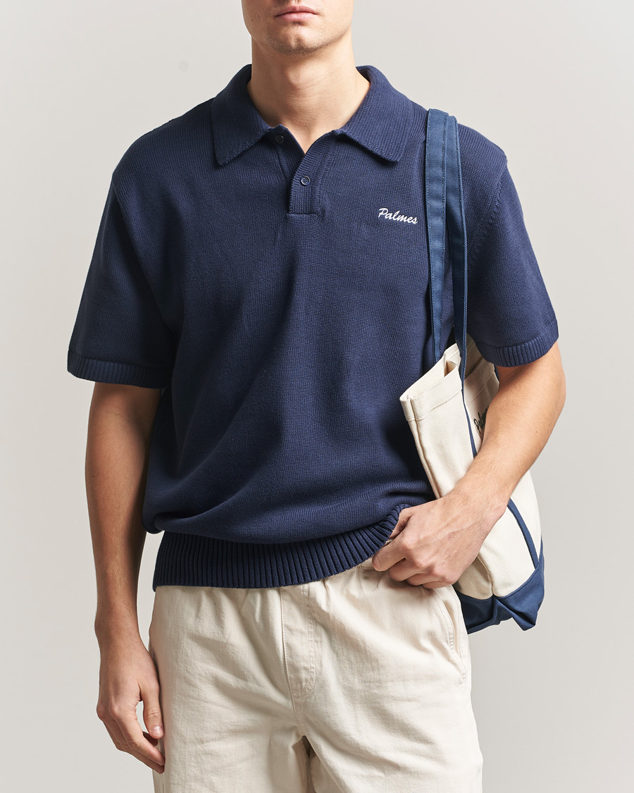 Herre | Polotrøjer | Palmes | Cotton Knit Polo Navy