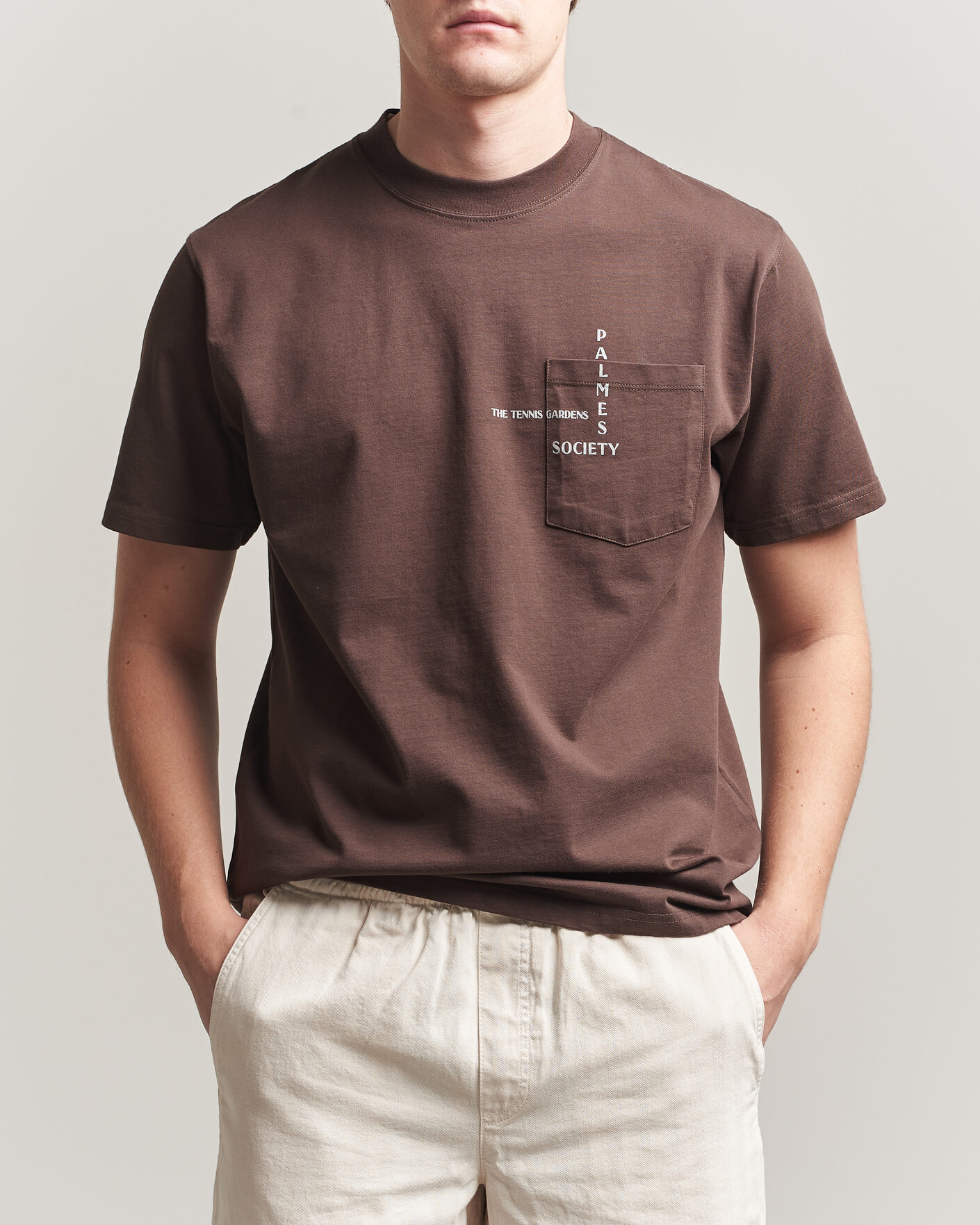 Herre | T-Shirts | Palmes | Ramus Pocket T-Shirt Brown