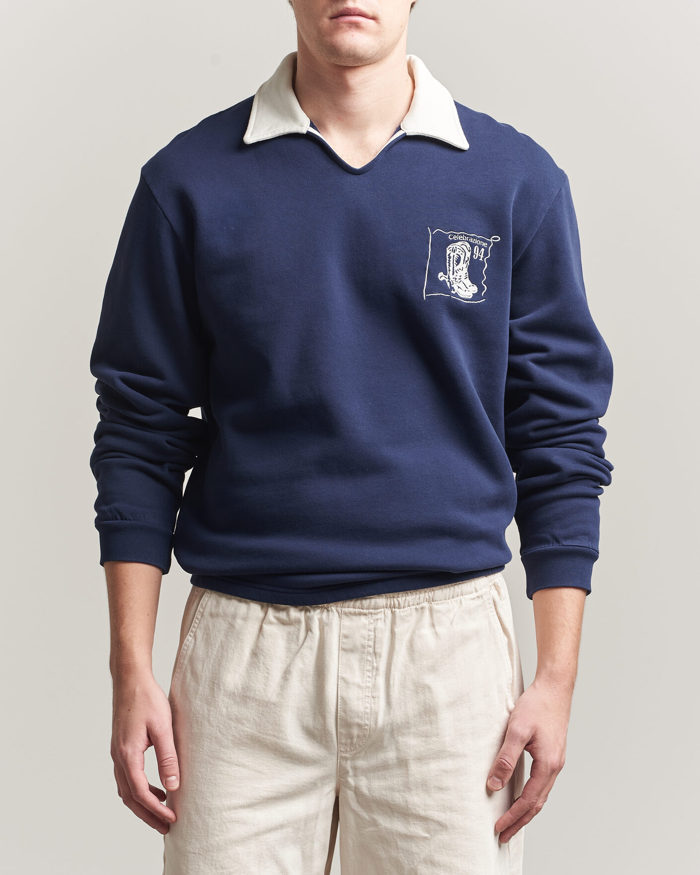 Herre | Trøjer | Palmes | Boot Open Rugby Shirt Navy