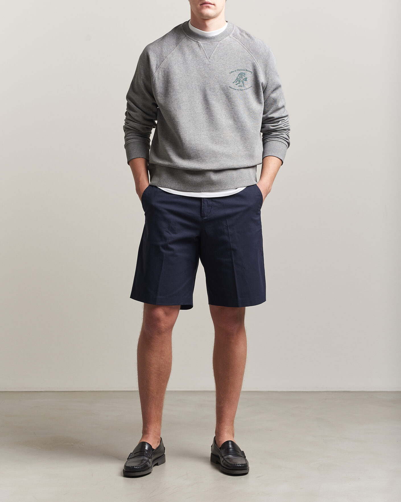 Herre | Trøjer | Palmes | Lake Raglan Sweatshirt Grey Melange