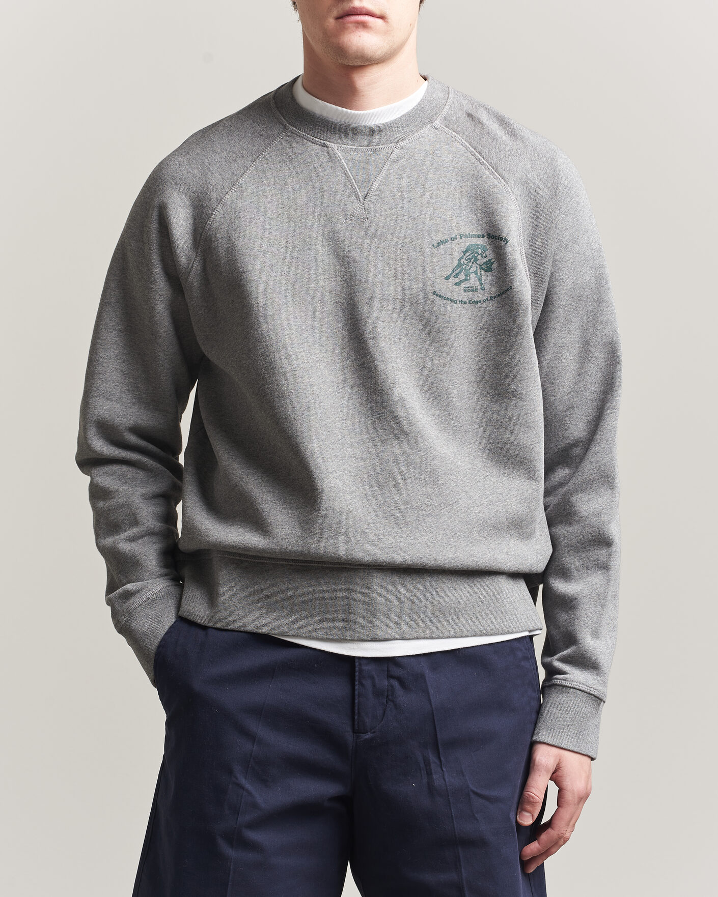 Herre | Trøjer | Palmes | Lake Raglan Sweatshirt Grey Melange