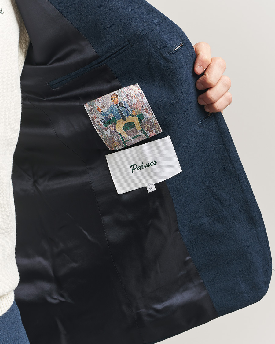 Herre | Blazere & jakker | Palmes | Single Breasted Cotton Blazer Navy