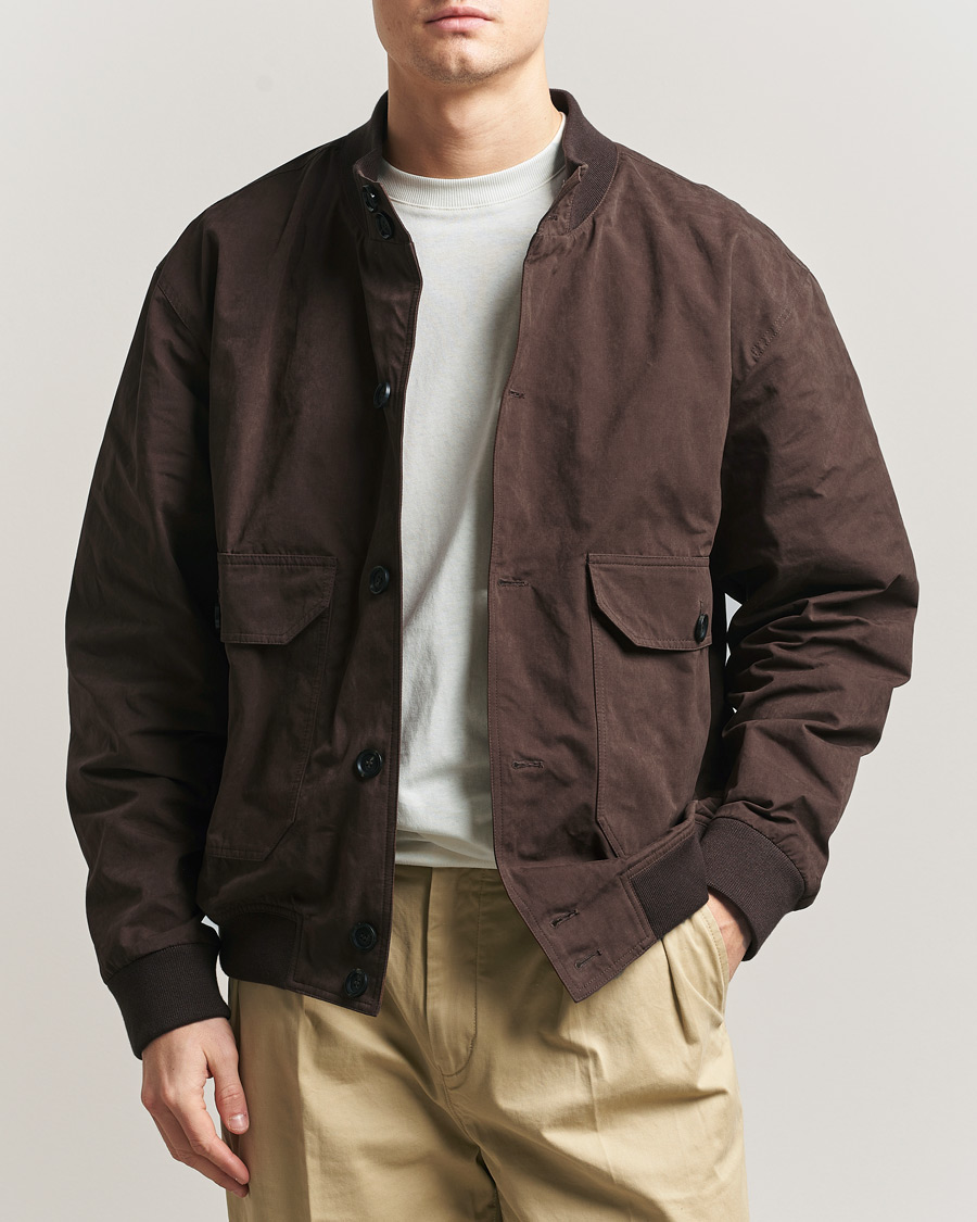 Herre | Jakker | Palmes | Waxed Cotton Jacket Brown