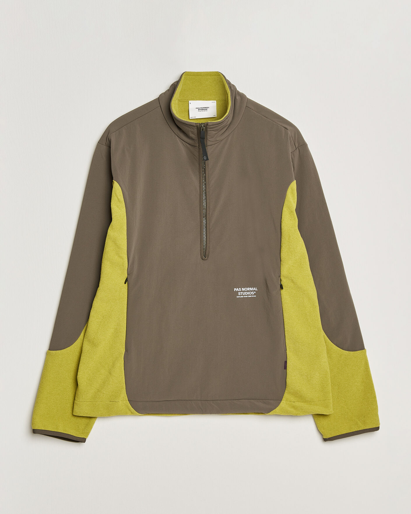 Herre | Jakker | Pas Normal Studios | Off Race Light Fleece Half Zip Moss Green