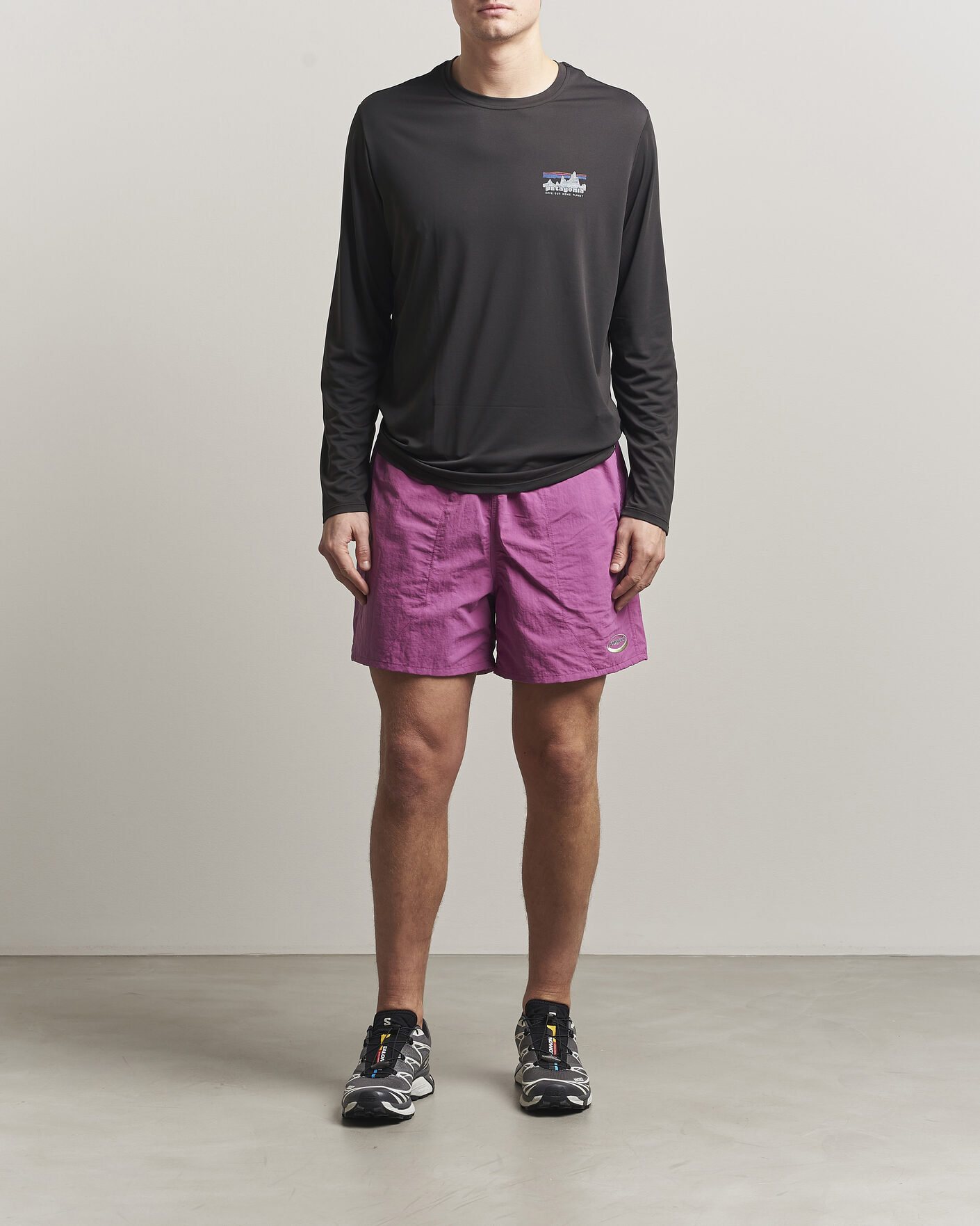 Herre | T-Shirts | Patagonia | 73 Skyline Cap Cool Daily Long Sleeve T-Shirt Black