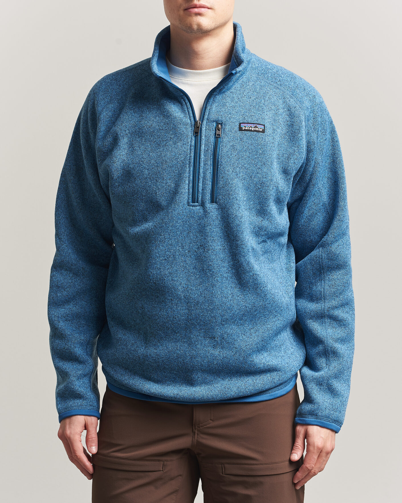 Herre | Trøjer | Patagonia | Better Sweater Half Zip Fleece Jacket Aquatic Blue