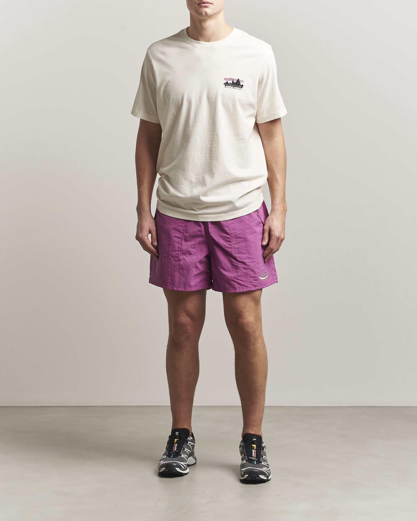 Herre | T-Shirts | Patagonia | 73 Skyline Logo T-Shirt Undyed Natural