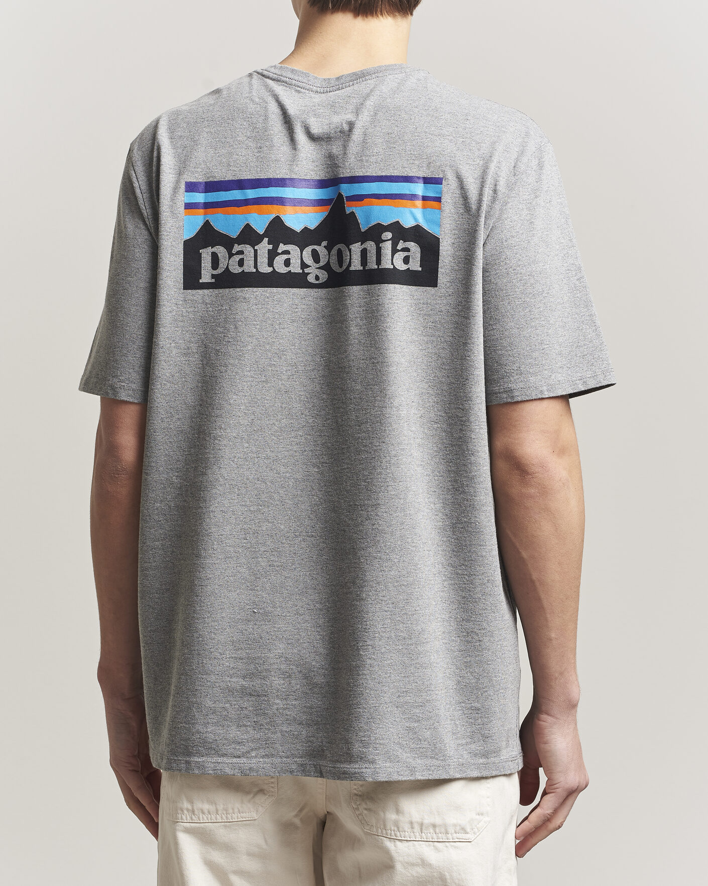 Herre | T-Shirts | Patagonia | P-6 Logo T-Shirt Gravel Heather